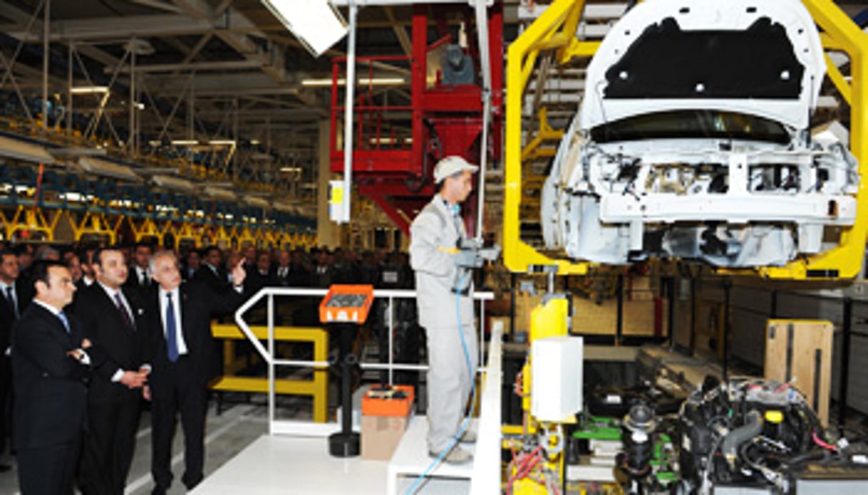 L’usine Renault à Tanger compte 1 200 ouvriers aujourd’hui pour produire deux modèles d’entrée de gamme, la Lodgy et la Dacia Dokker. © Azzouz Boukallouch/AFP