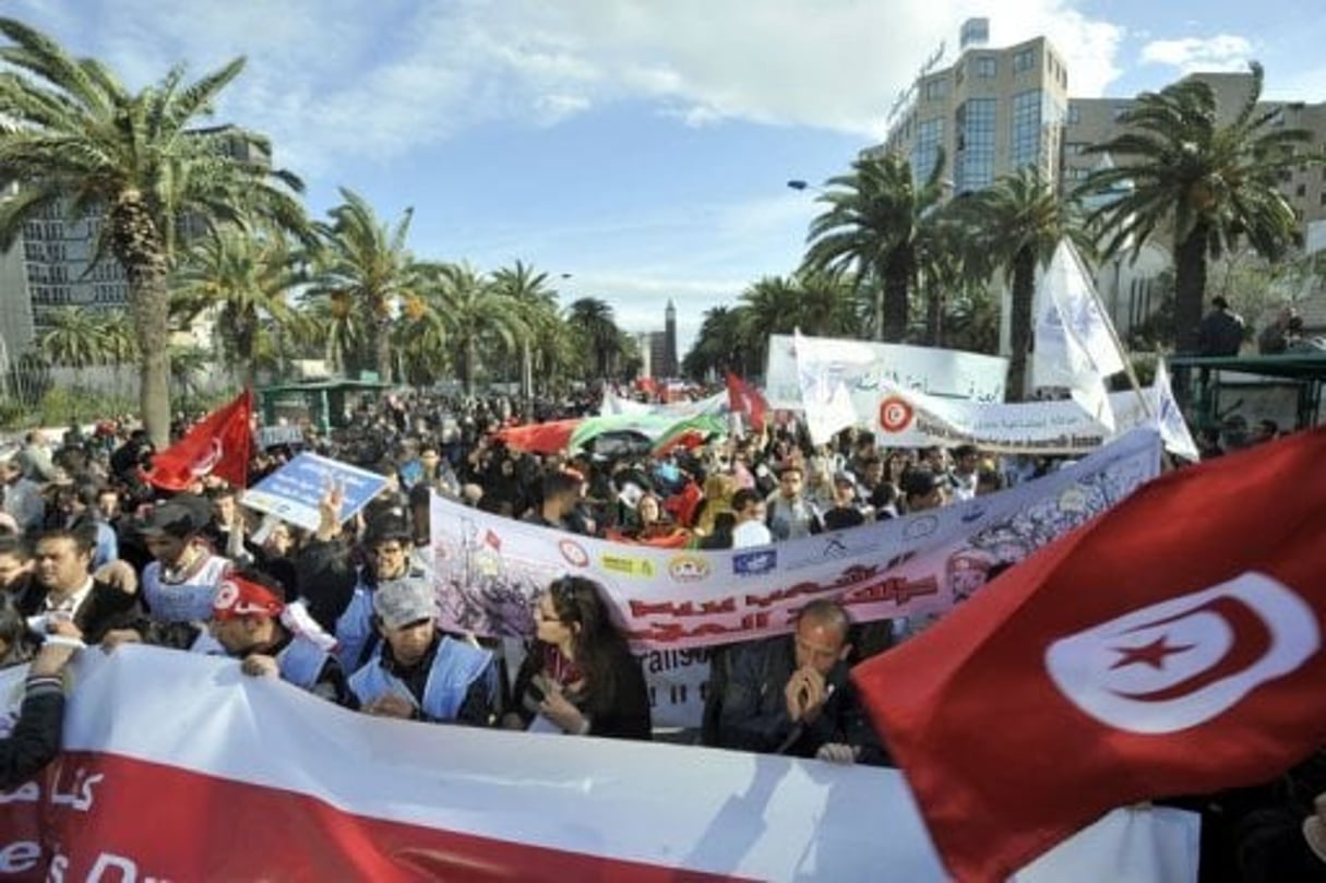 Tunisie: des milliers d’altermondialistes défilent au centre de Tunis © AFP