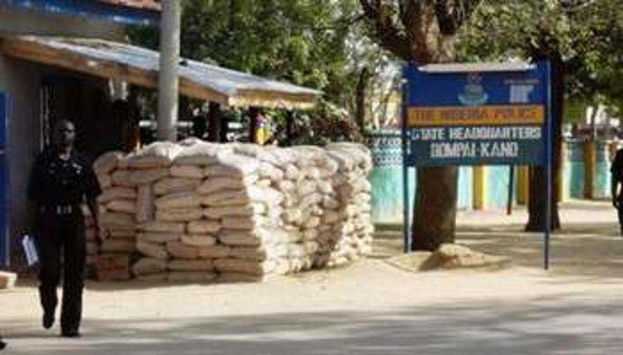 Le siège de la police à Kano, le 24 janvier 2012. © AFP