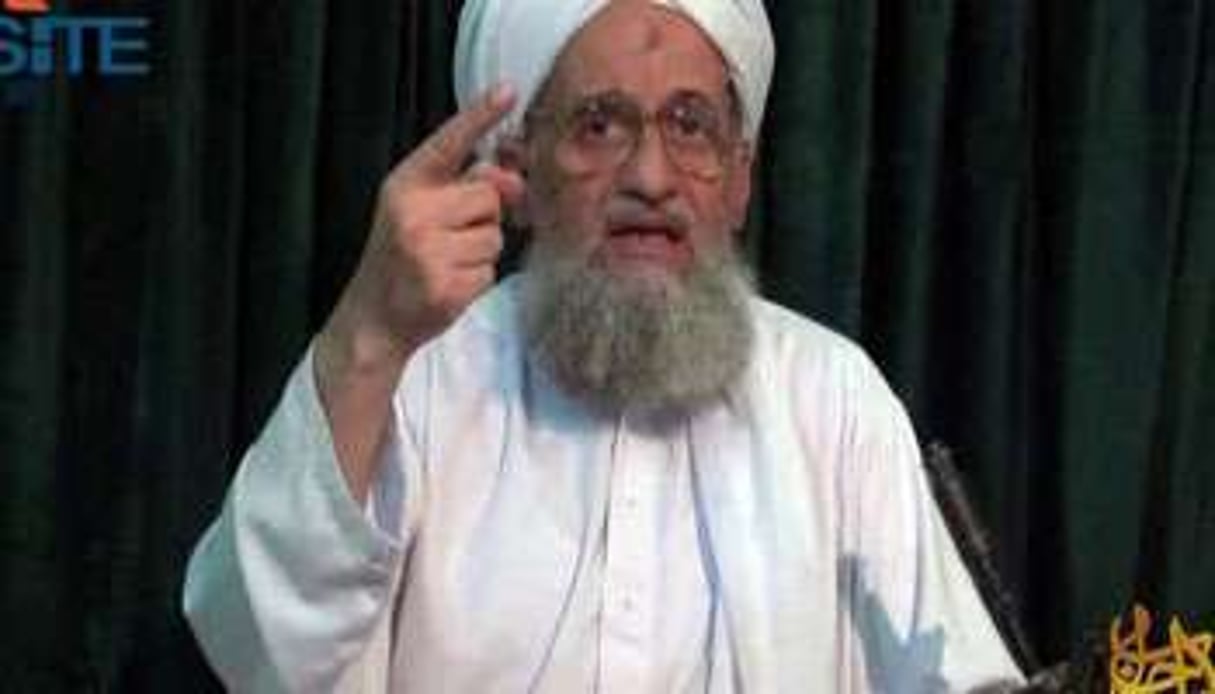 Ayman Al-Zawahiri, numéro un d’Al-Qaïda, lors d’une intervention télévisée © AFP