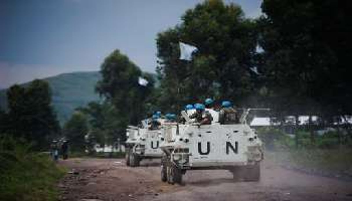 Des Casques bleus de l’ONU près de Goma, dans l’est du Congo, le 18 novembre 2012. © AFP/Phil Moore