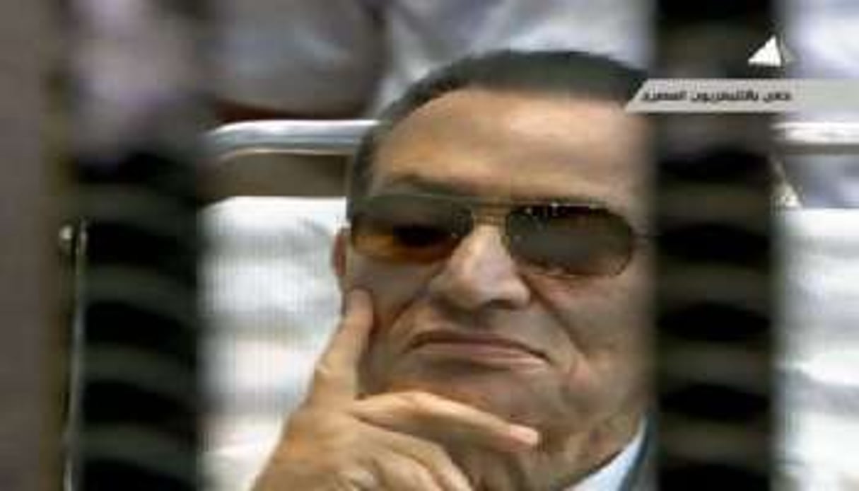 Hosni Moubarak, le 13 avril 2013 au Caire. © TV égyptienne/AFP