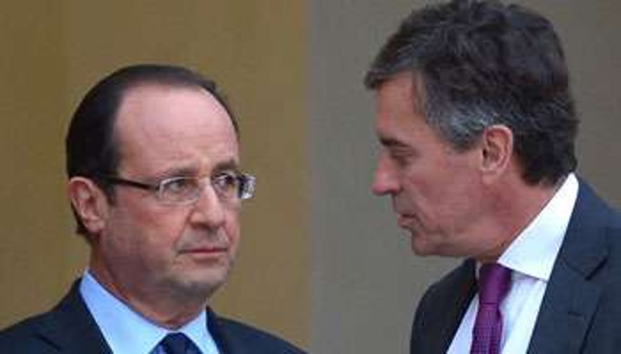 Le président français François Hollande et Jérôme Cahuzac (à dr.). © AFP