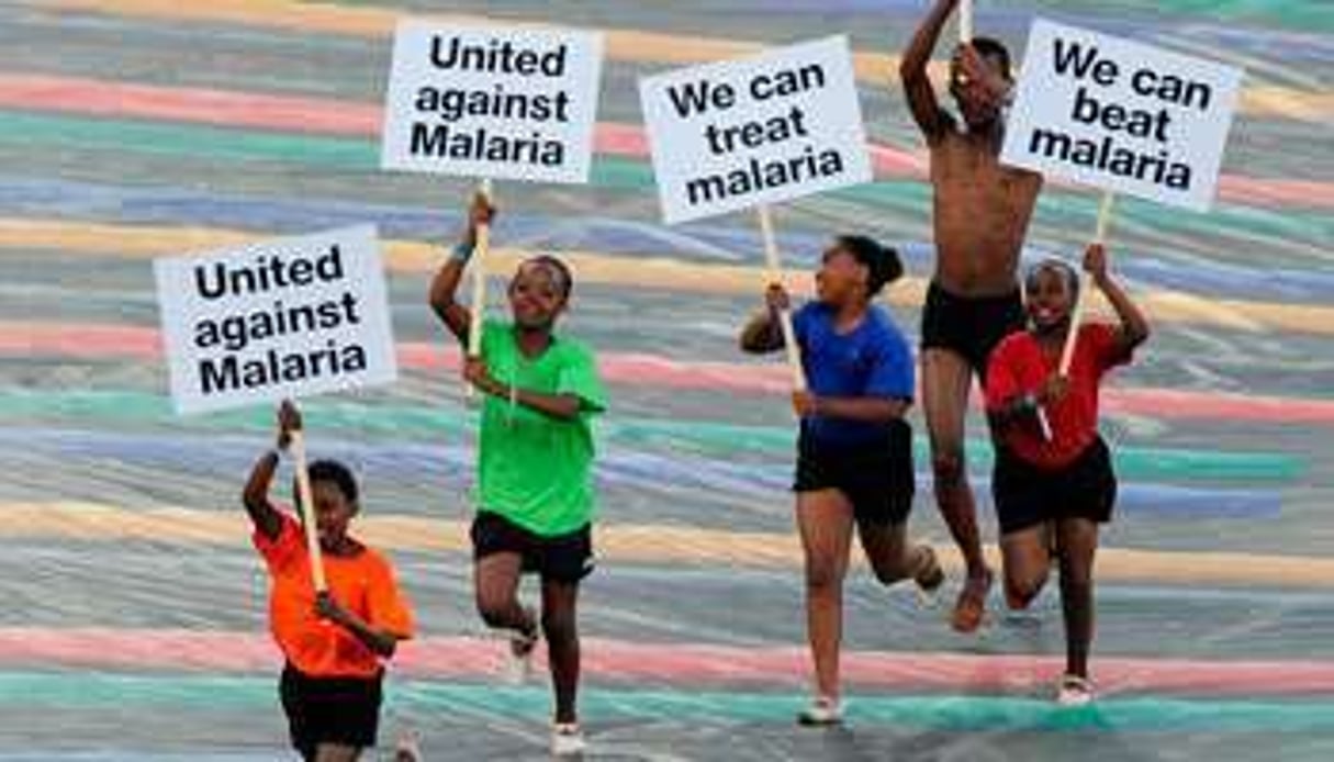 Manifestation contre le paludisme, en Afrique du Sud. © Afp