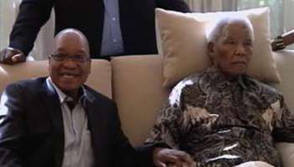 Avec Jacob Zuma le 29 avril 2013 à Johannesburg. © AFP