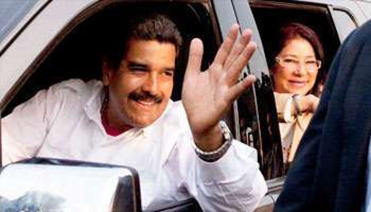 Nicolas Maduro et Cilia Flores le 14 avril à Caracas. © Sipa