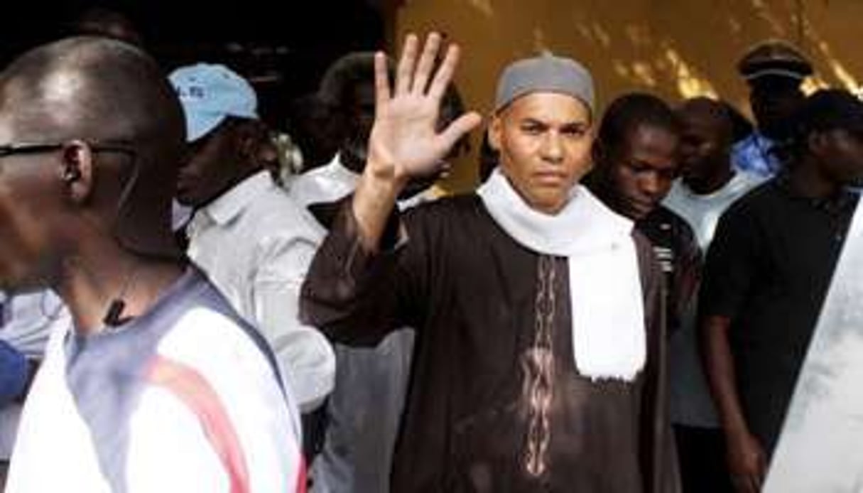 Karim Wade, le jour de son incarcération à Rebeuss, le 17 avril 2013. © AFP