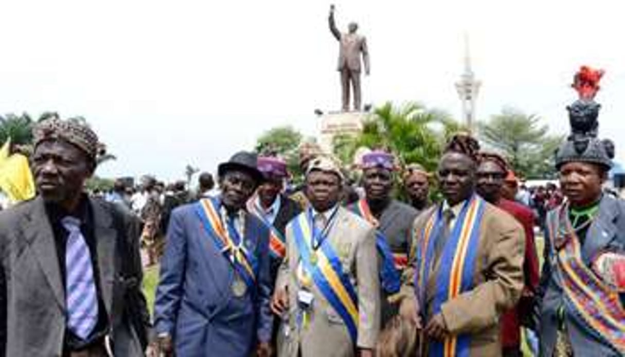 Une cérémonie à la mémoire de Patrice Lumumba, à Kinshasa, le 17 janvier 2013. © AFP