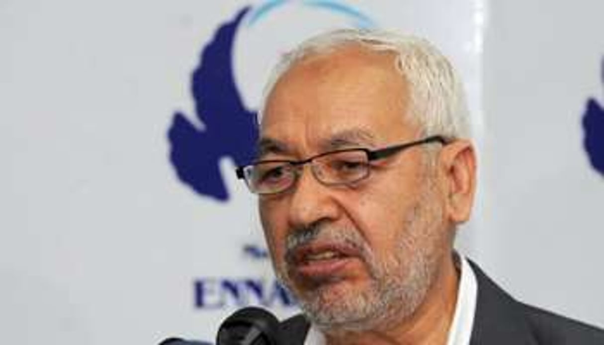 Rached Ghannouchi, chef du parti islamiste Ennahda, le 15 mai 2013 à Tunis. © AFP