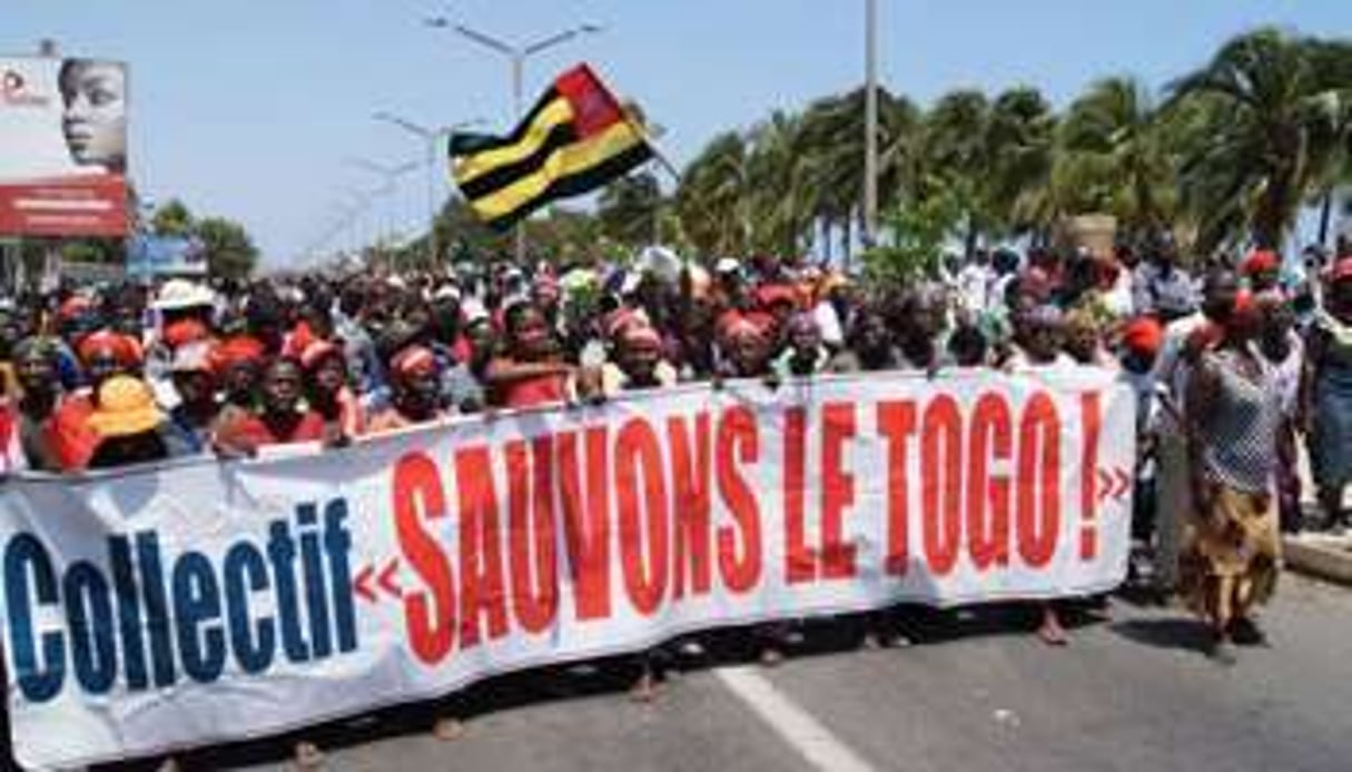 Une manifestation du Collectif « Sauvons le Togo » à Lomé. © AFP