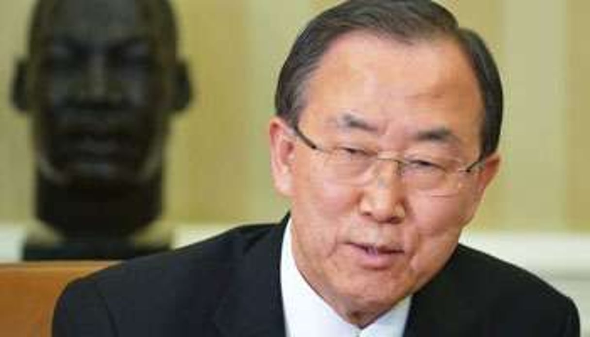 Le secrétaire général des Nations Unies, Ban Ki-moon, le 11 avril 2013 à la Maison blanche à Wa © AFP