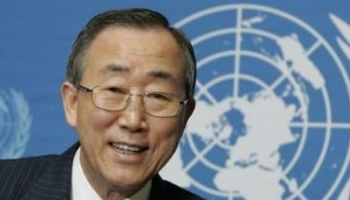 Le secrétaire général de l’ONU, Ban Ki-moon. 165 millions de dollars iront à la construction de routes en RD Congo (Sud-Kivu et Province Orientale). DR