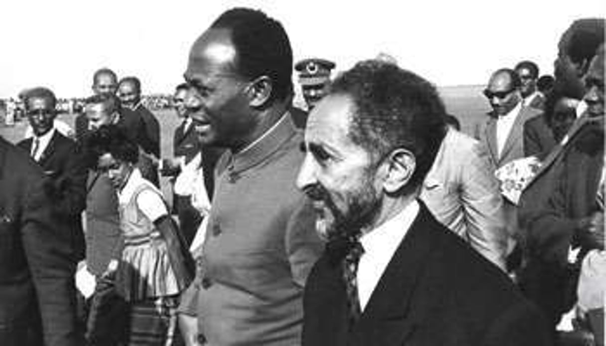 Mai 1963. Kwame Nkrumah et Haïlé Sélassié à Addis-Abeba. © Archives JA