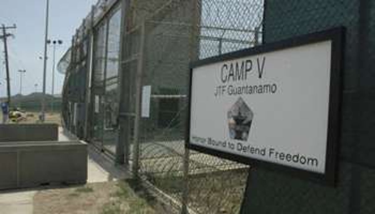 L’entrée du centre de détention américain de Guantanamo, à Cuba. © AFP