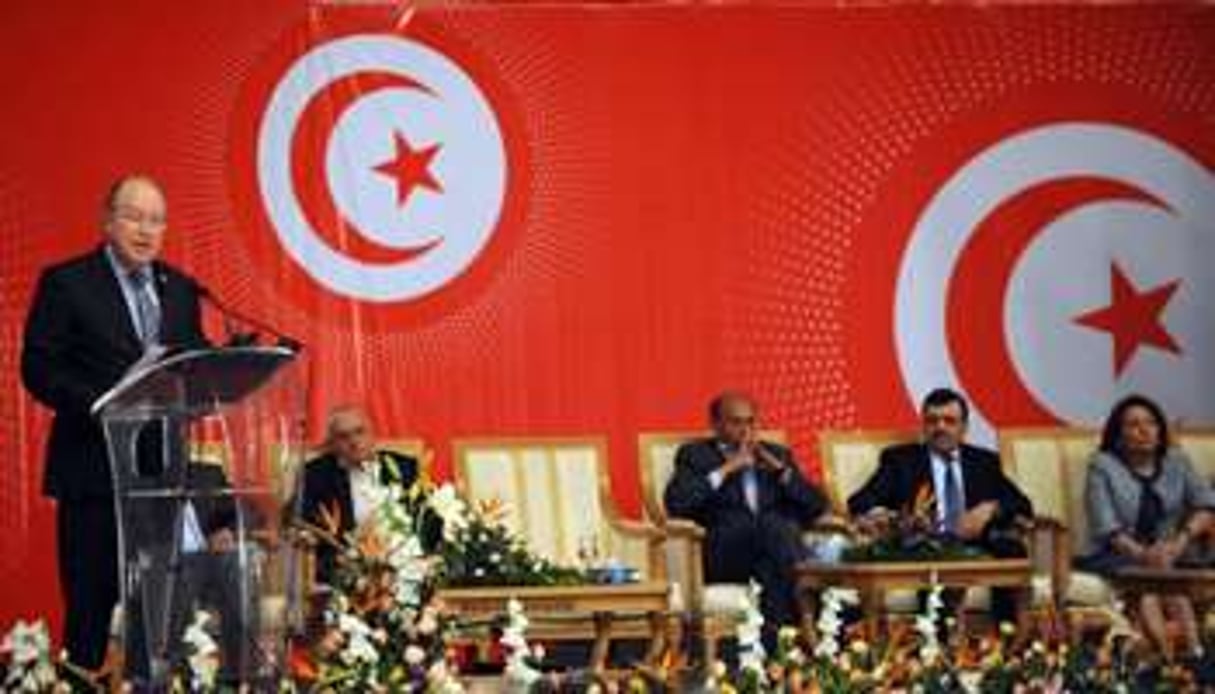 Le président de l’Assemblée constituante tunisienne, Mustapha Ben Jaafar, à Tunis le 16 mai 2013. © AFP