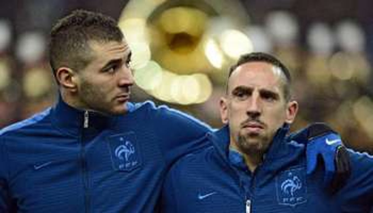 Ni Benzema (g.) ni Ribéry n’étaient présents mardi devant le tribunal correctionnel. © AFP