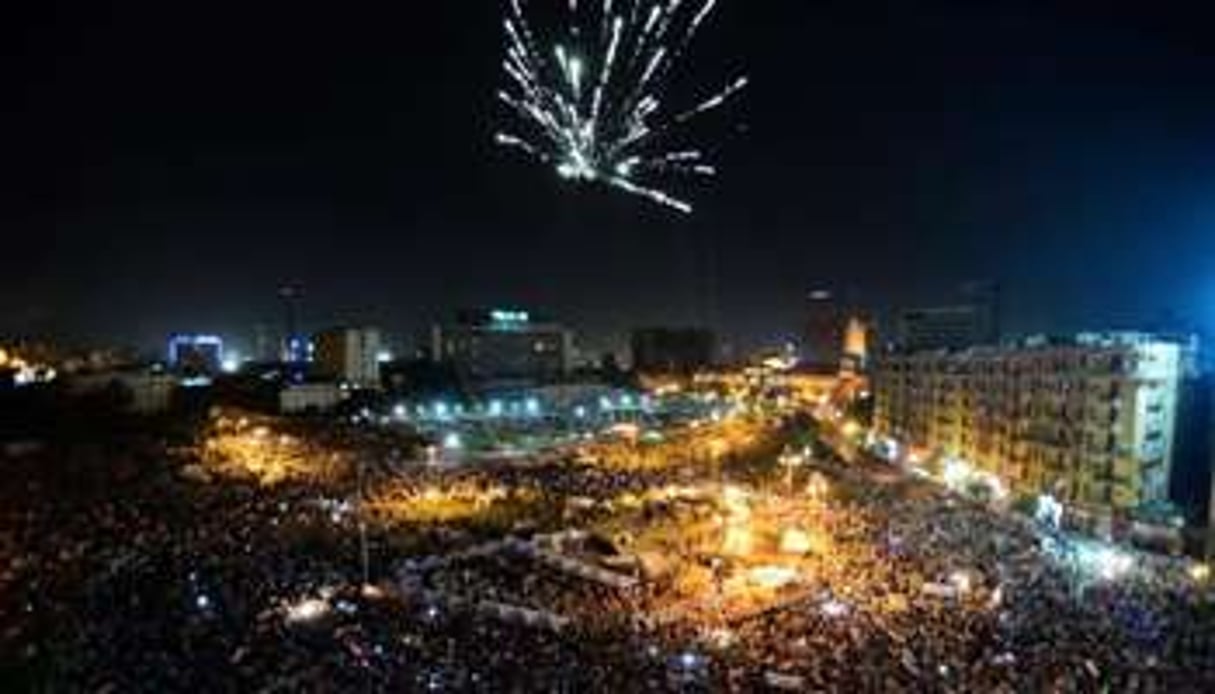 Les opposants au président Morsi sont réunis place Tahrir, au Caire, le 28 juin 2013. © AFP