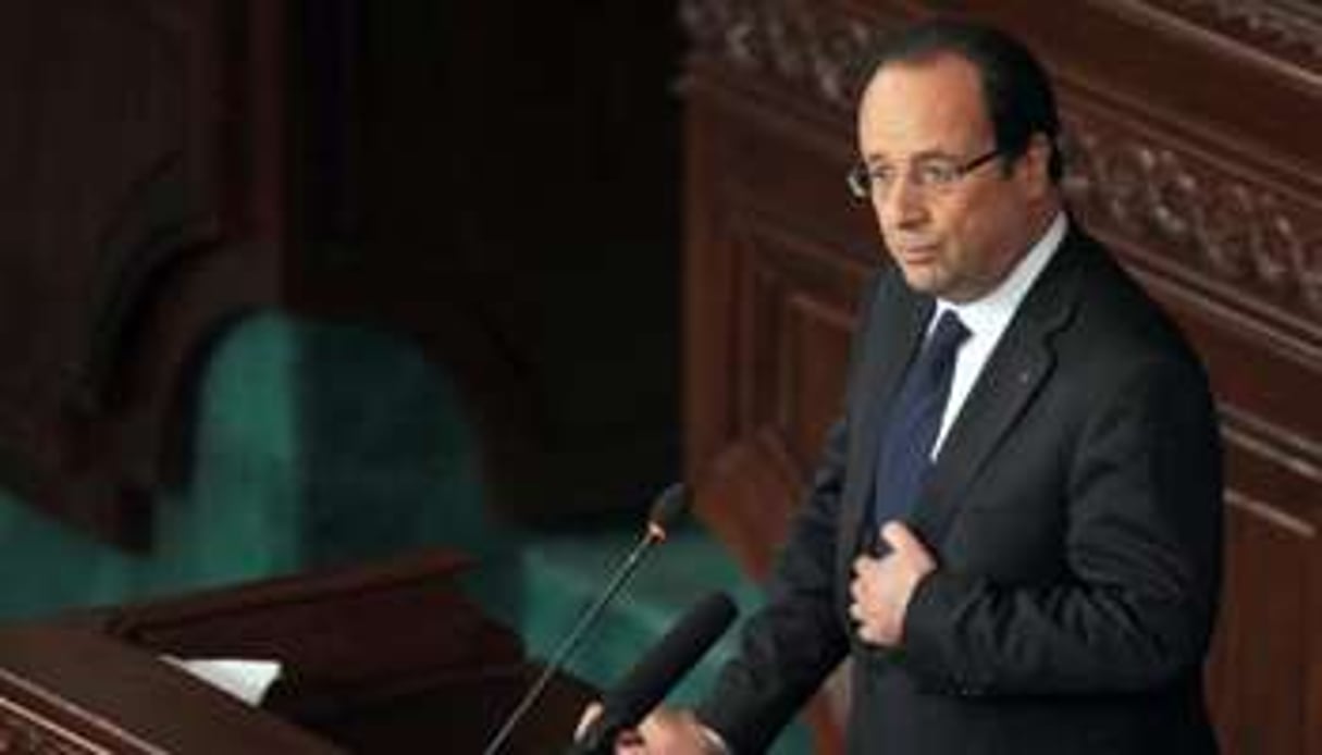François Hollande s’exprime devant l’Assemblée nationale constituante (ANC), à Tunis le 5 juillet © AFP