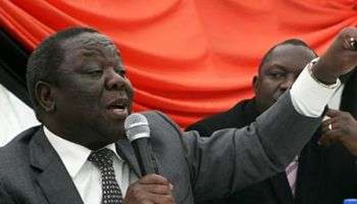 Le Premier ministre zimbabwéen Morgan Tsvangirai à Harare le 12 juin 2013. © AFP