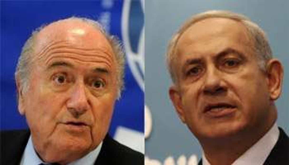 Sepp Blatter et Benyamin Netanyahou. © AFP/Montage J.A.