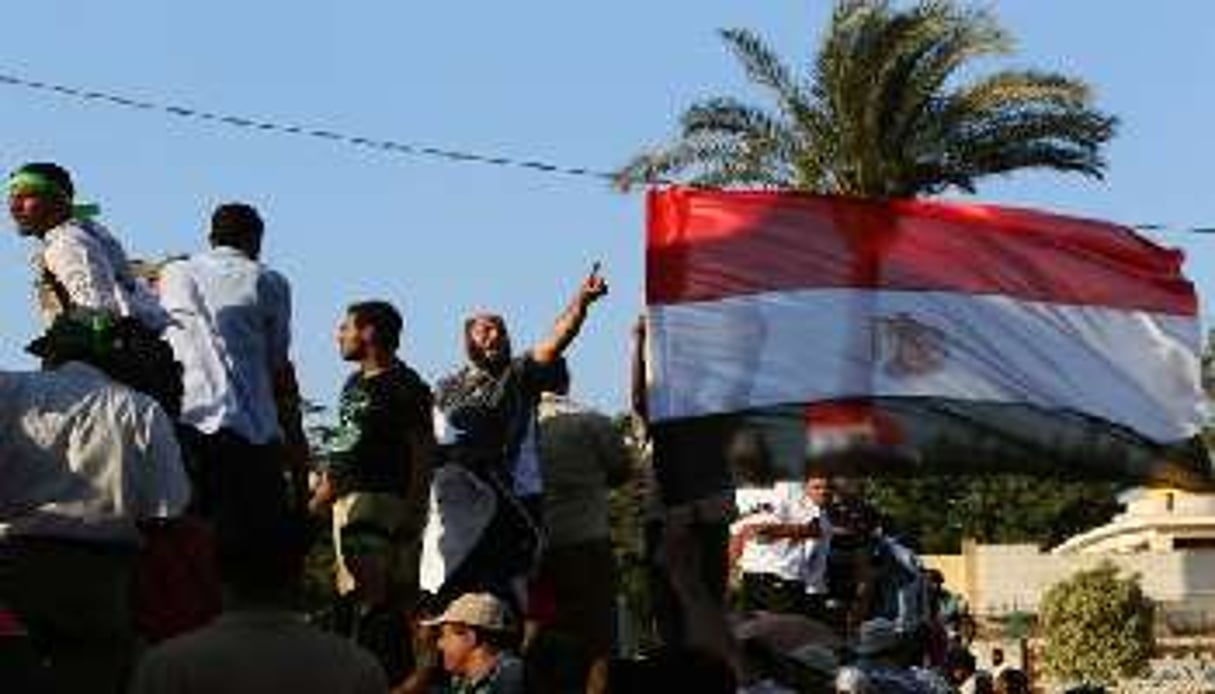 Des partisants du président déchu Mohamed Morsi, réunis au Caire le 12 juillet 2013. © AFP/Marwan Naamani