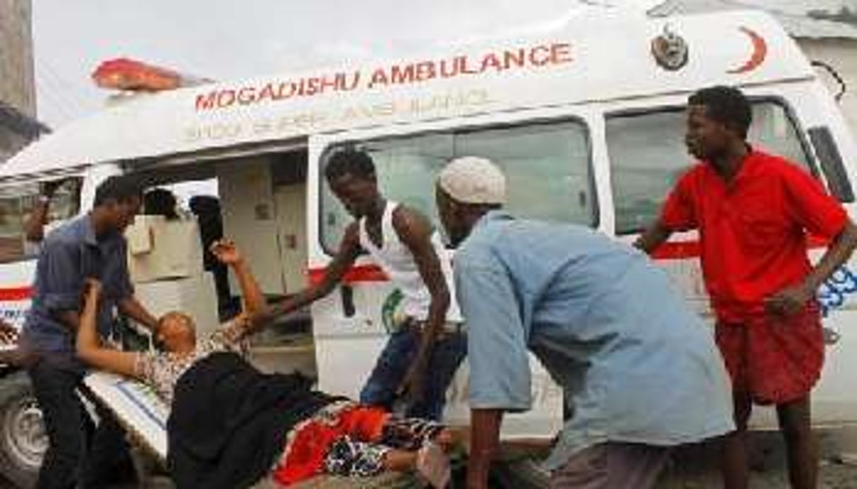 La victime d’un attentat-suicide, le 12 juillet 2013 à Mogadiscio. © AFP