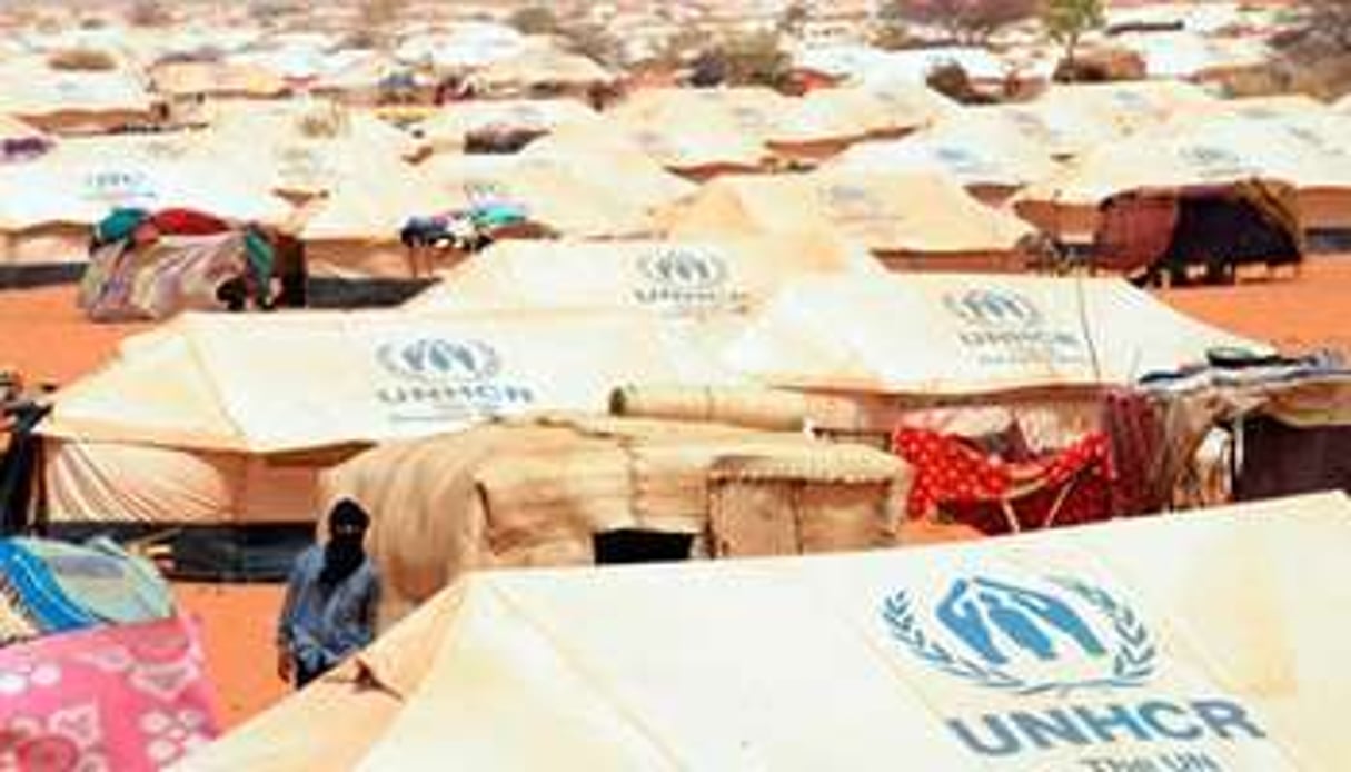 Le camp de réfugiés de M’Bera, en Mauritanie. © AFP