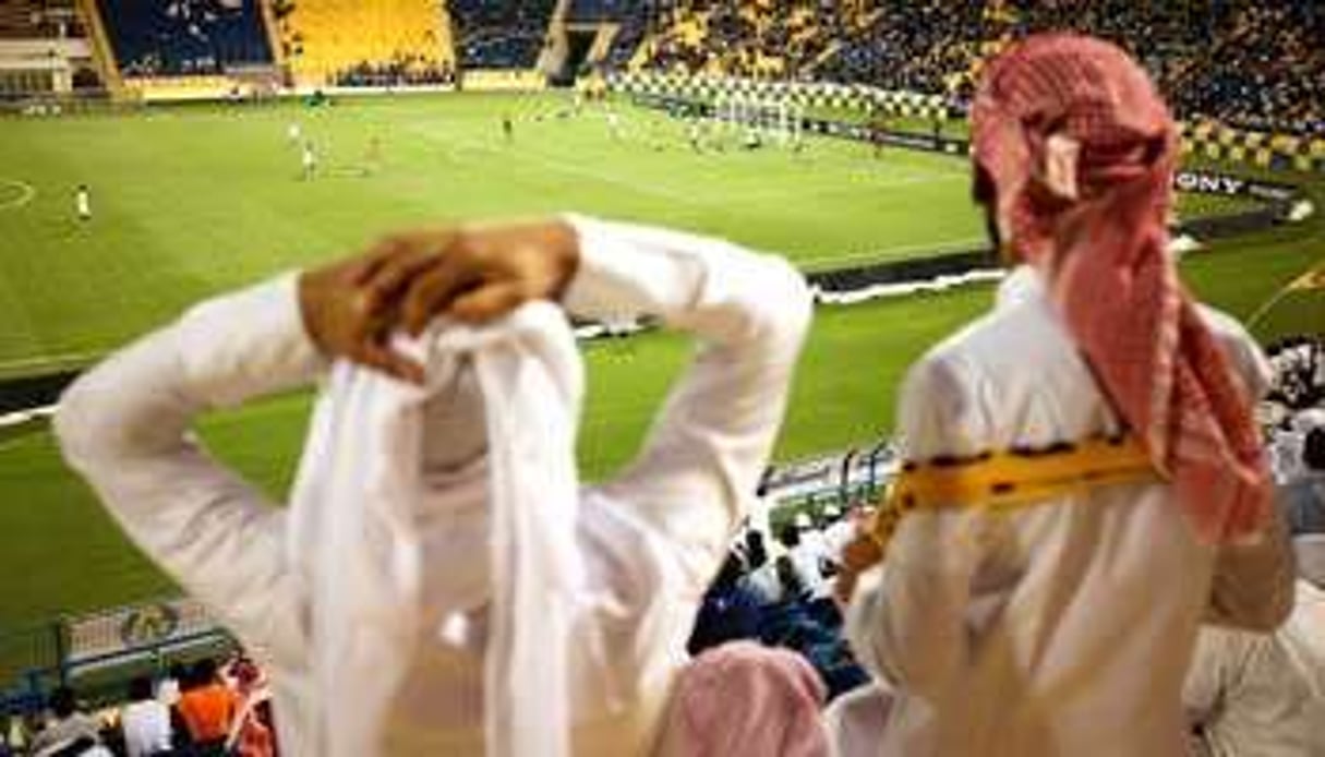 Un match de la ligue qatarie, au stade Al-Gharafa, à Doha. © Sean Gallup/AFP