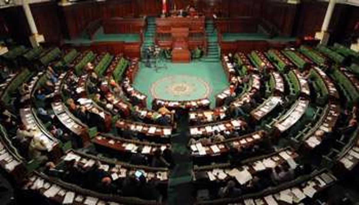 Une session pleinière de l’Assemblée nationale constituante tunisienne, le 14 février 2013. © Salah Habibi/AFP