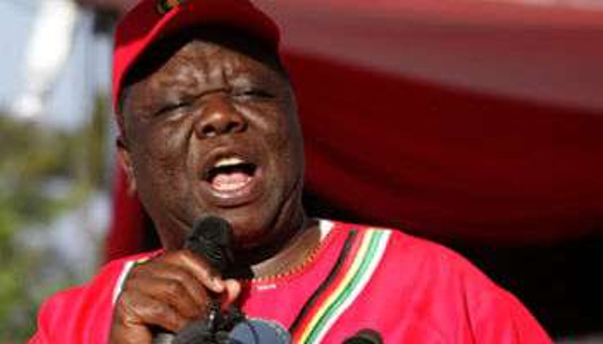 Morgan Tsvangirai, principal rival du président zimbabwéen Robert Mugabe. © AFP