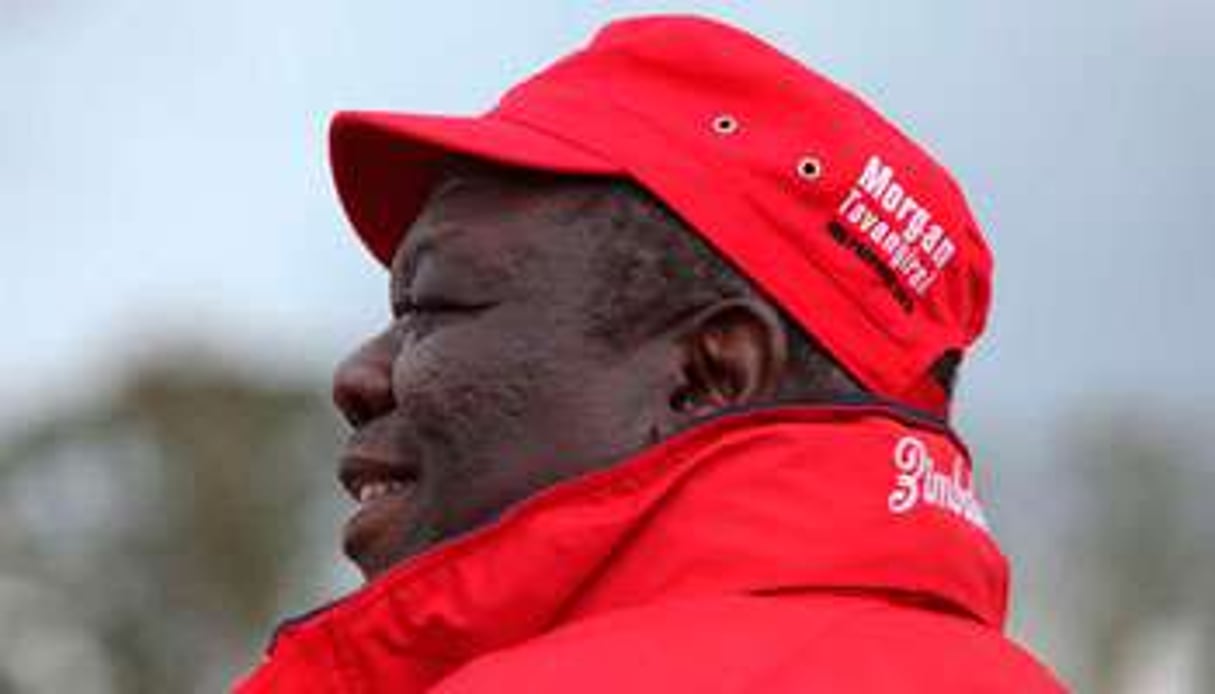 Morgan Tsvangirai, le chef du MDC, candidat au scrutin du 31 juillet. © Tsvangirayi Mukwazhi/AP/Sipa