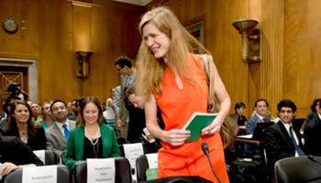 Samantha Power devant la Commission des affaires étrangères du Sénat, le 17 juillet. © Karen bleier/AFP