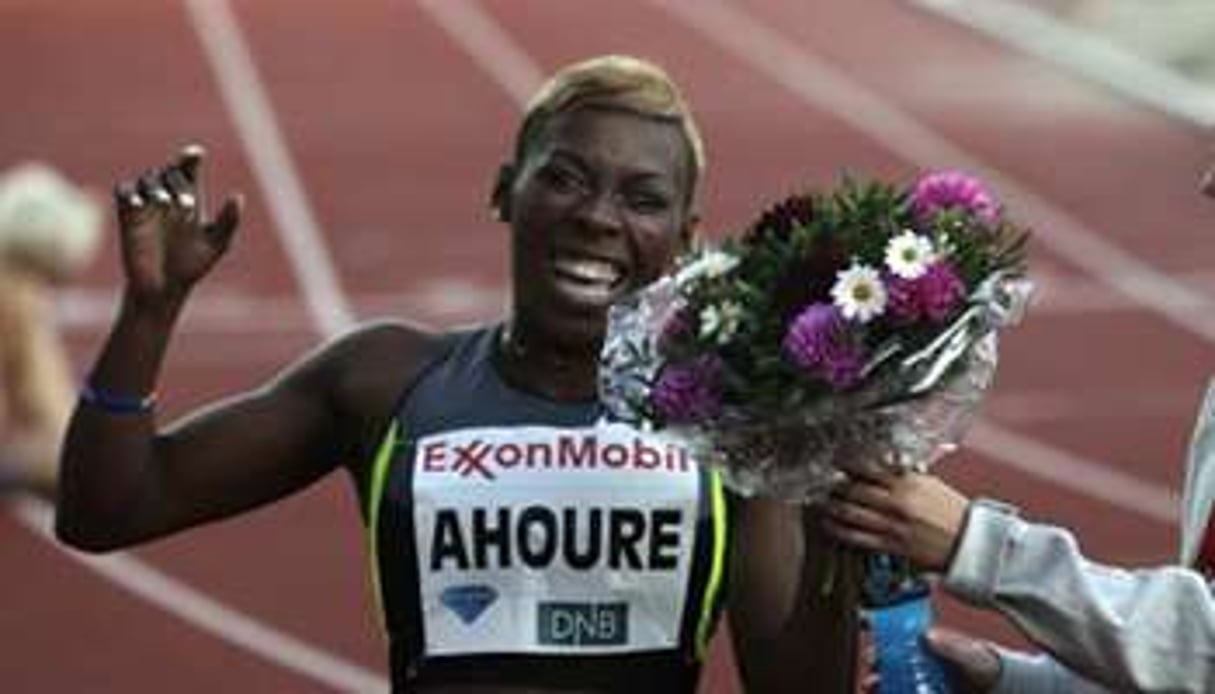 Murielle Ahouré, médaille d’argent du 100 m dames. © AFP
