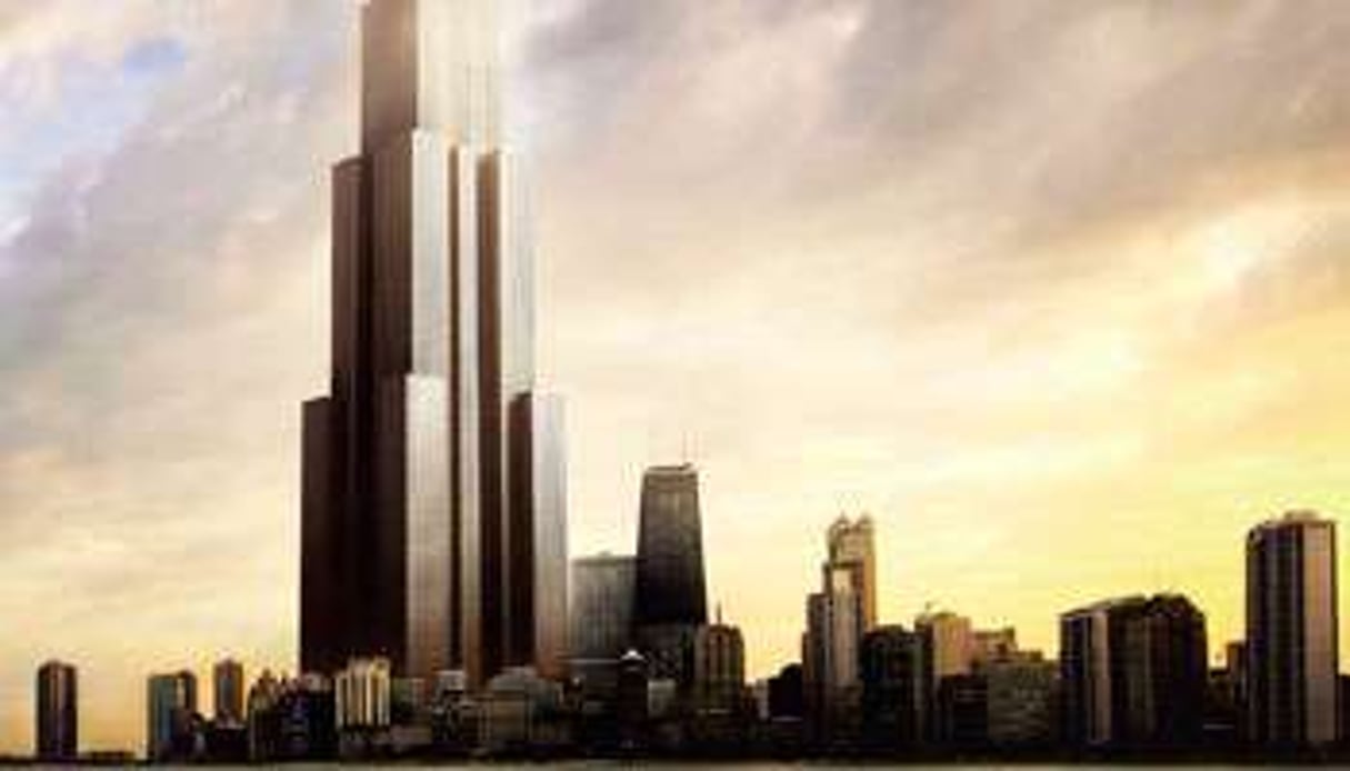 Une image digitale du futur édifice, haut de 838 mètres. © AFP