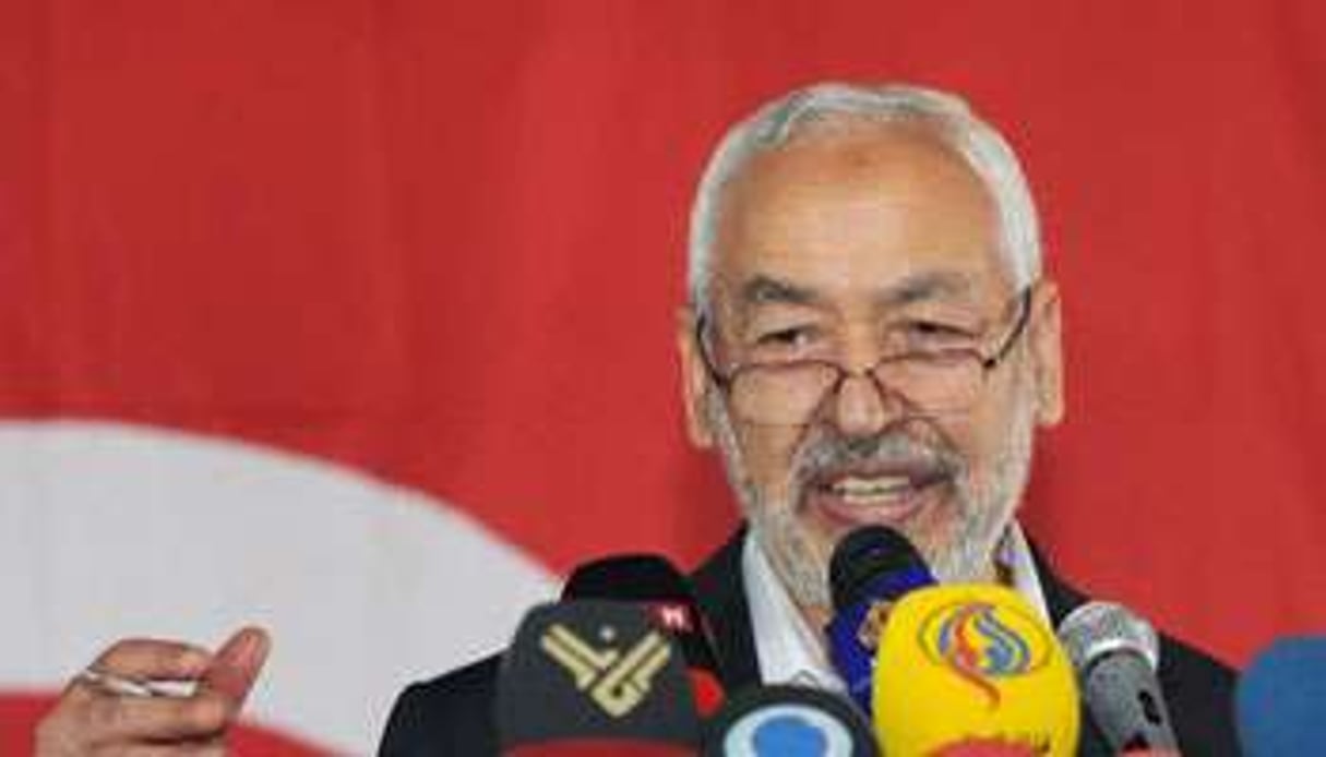 Le chef du parti islamiste Ennahda, Rached Ghannouchi, le 15 août 2013 à Tunis. © AFP