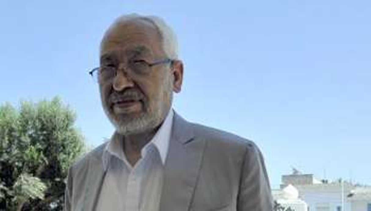 Le chef d’Ennahdha, Rached Ghannouchi, à Carthage le 3 août 2013. © AFP