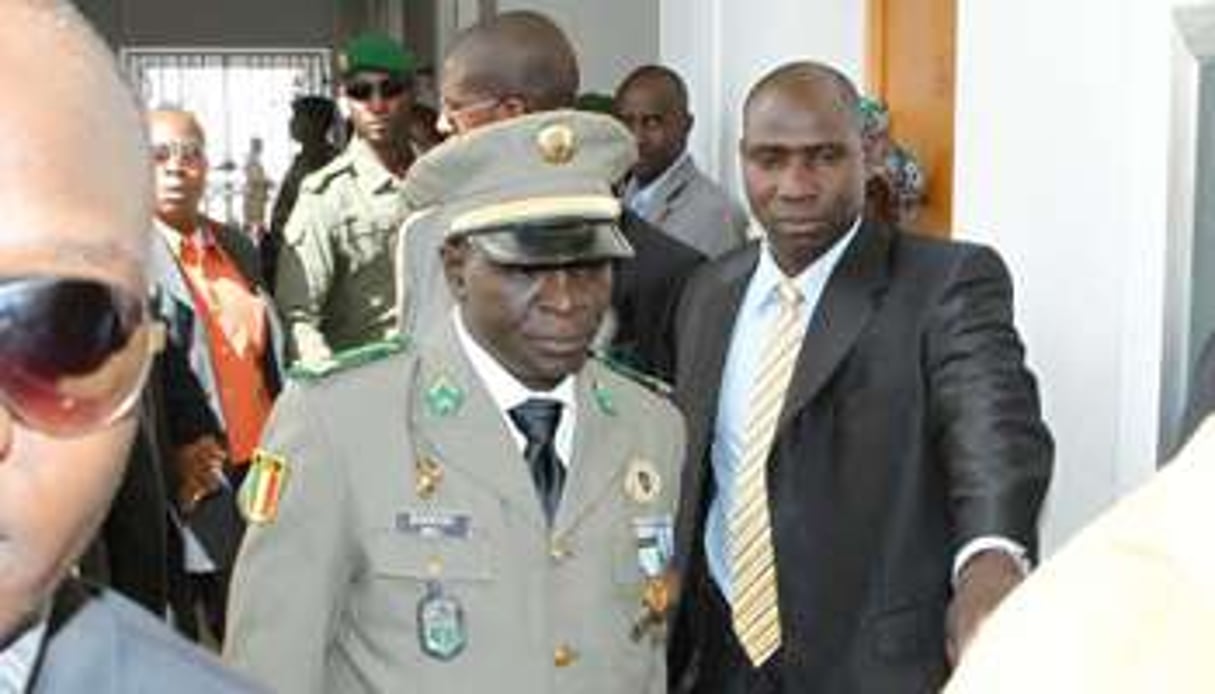 Amadou Sanogo, récemment promu général, le 13 février 2013 à Koulouba. © AFP