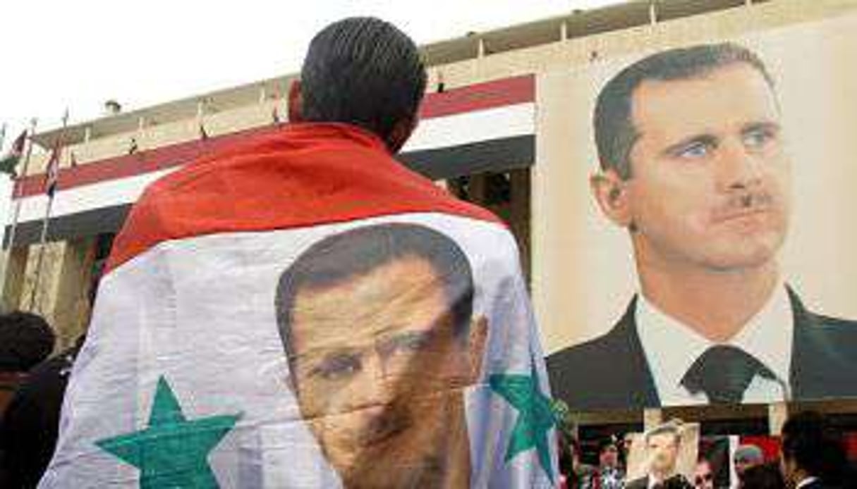 Un partisan du président syrien Bachar al Assad. © AFP