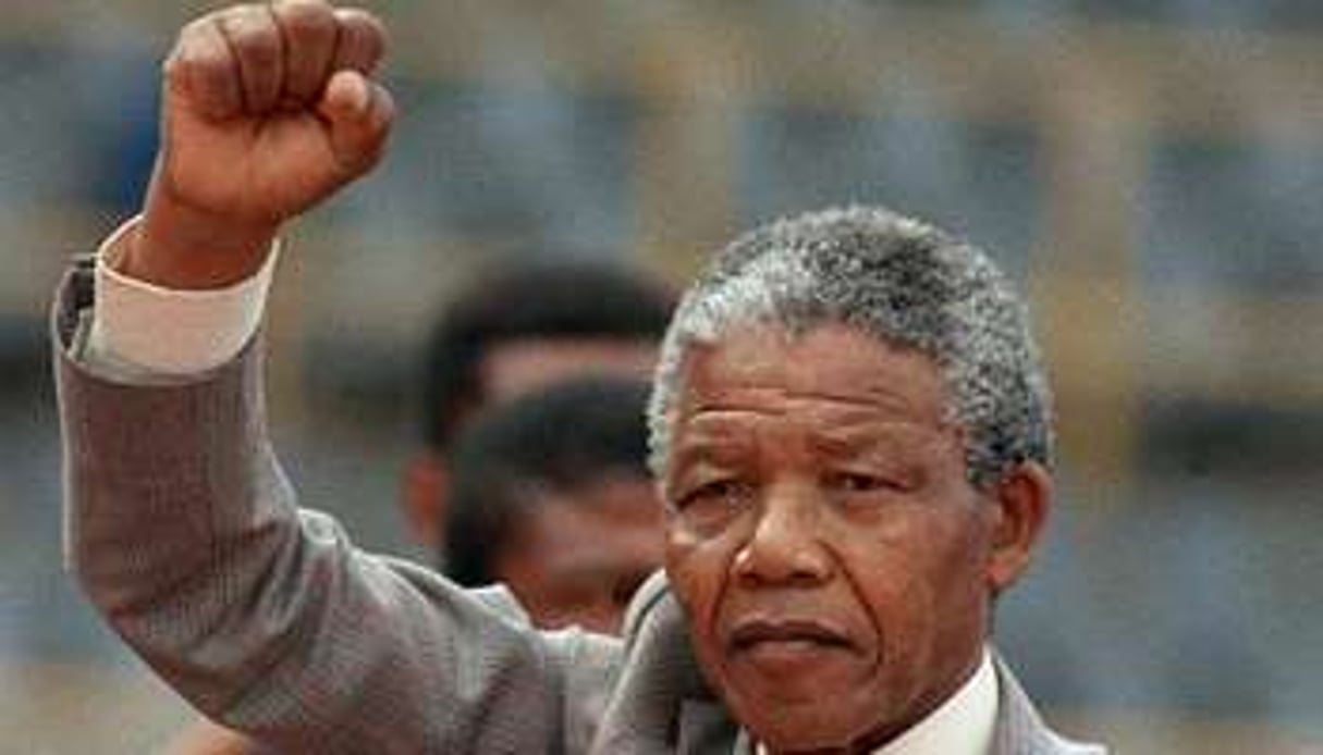 Nelson Mandela, le 25 février 1990. © AFP