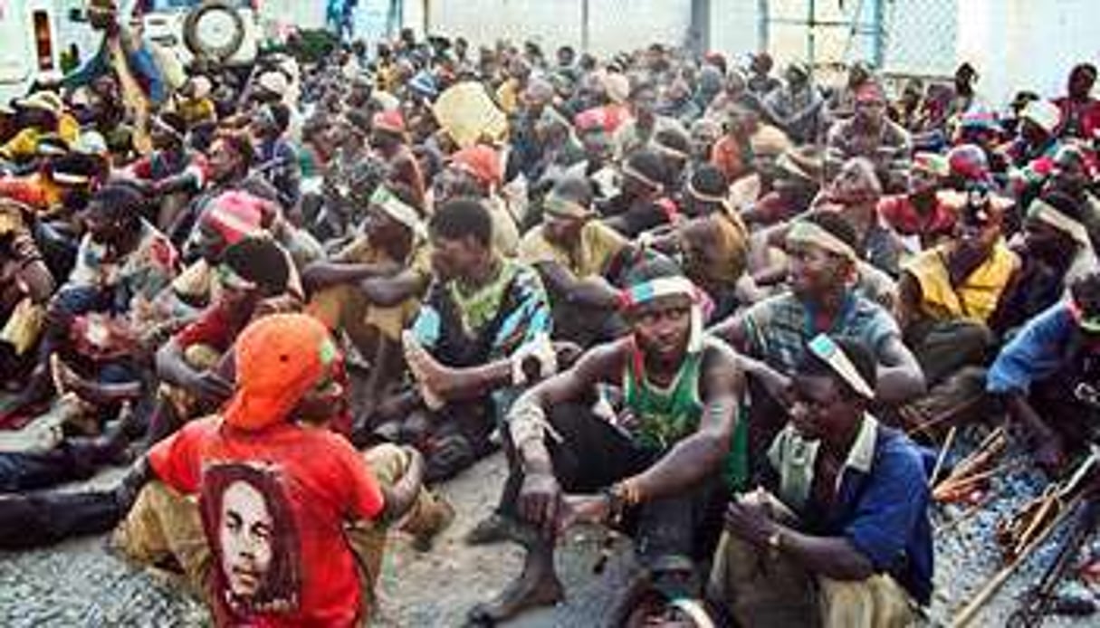 Les maï maï Kata Katanga au siège de la Monusco à Lubumbashi. © Radio Okapi