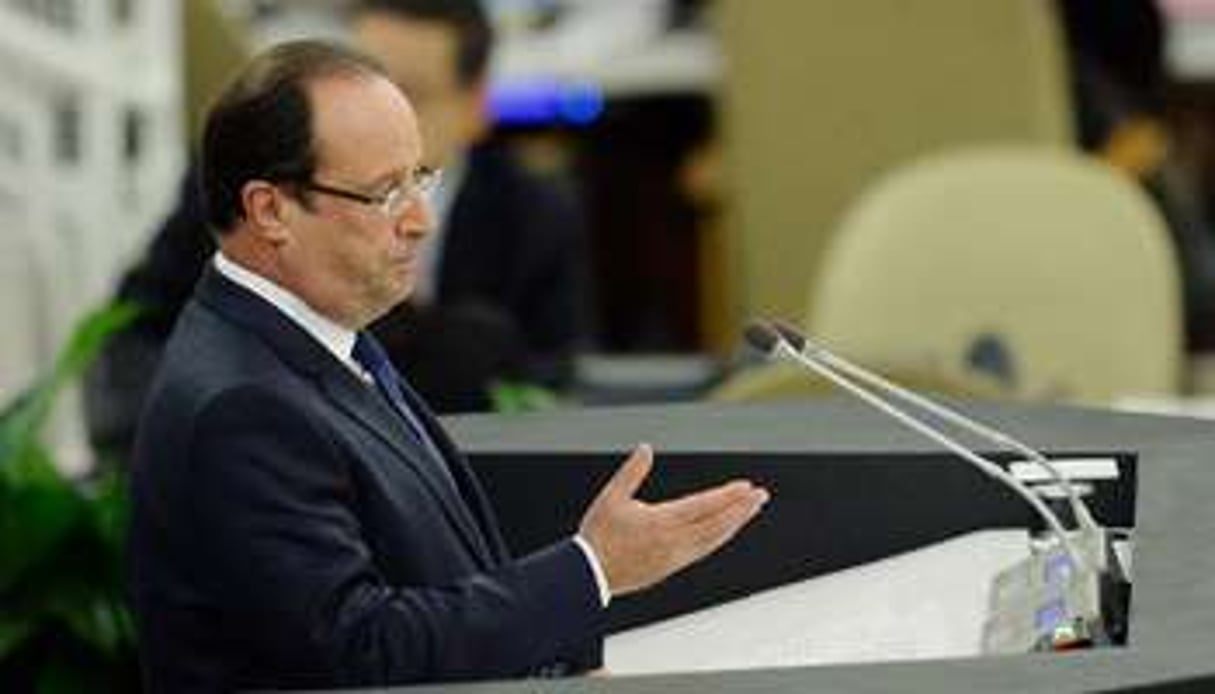 François Hollande, le 24 septembre à la tribune de l’ONU. © AFP