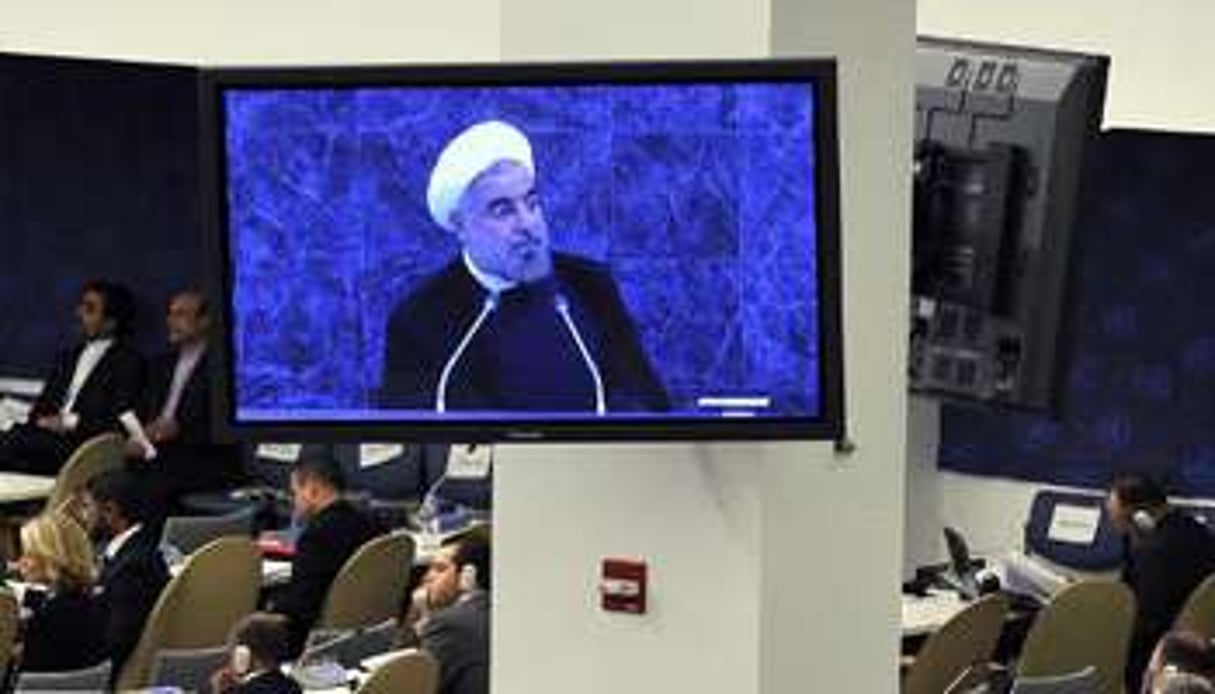 Le président iranien pendant son discours à l’ONU, le 24 septembre. © AFP