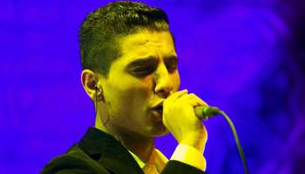 Le chanteur palestinien Mohammed Assaf en concert le 29 septembre 2013 à La Haye. © AFP