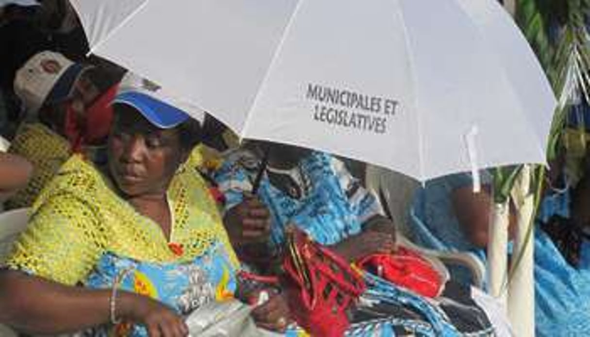 Meeting électoral à Yaoundé, le 28 septembre 2013 au Cameroun. © AFP