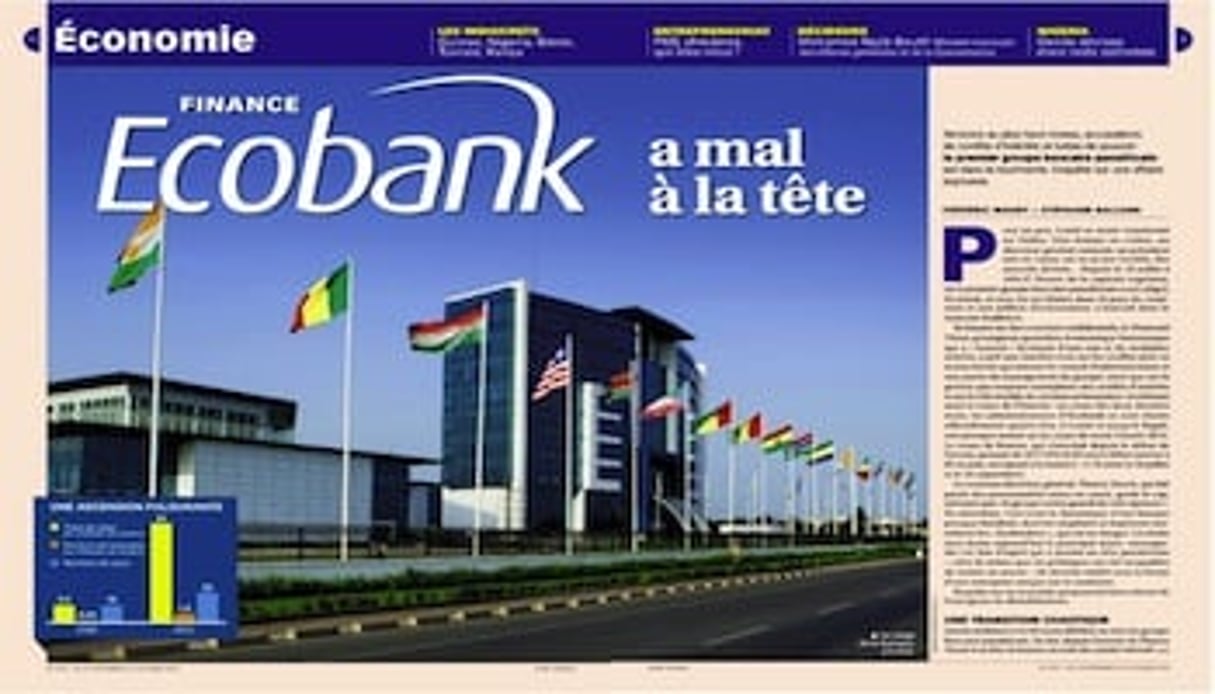 Le siège de la banque Ecobank, à Lomé. © Michel Aveline/JA