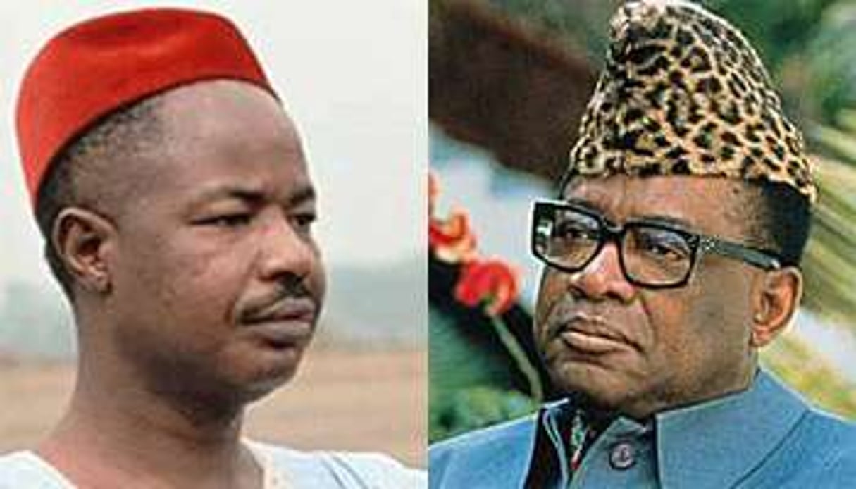 Ahmadou Ahidjo et Mobutu Sese Seko. © AFP/Sipa/Montage J.A.