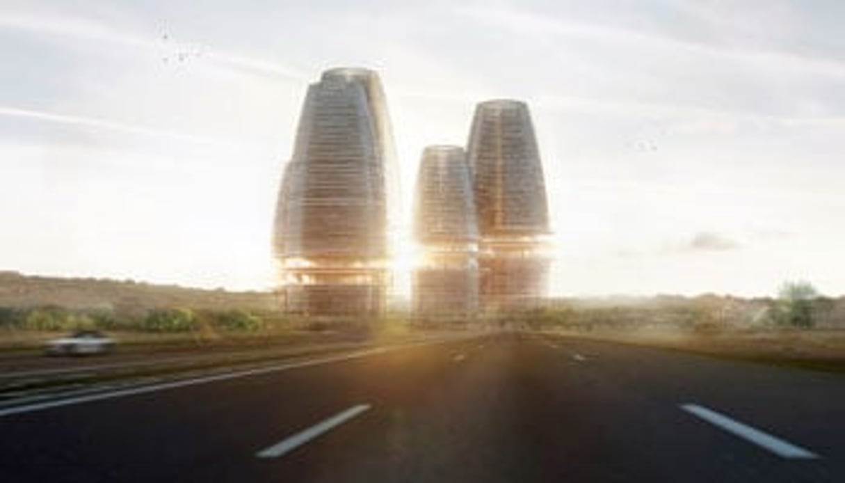 L’un des immeubles de Hope City sera le plus élevé du continent. © OBR