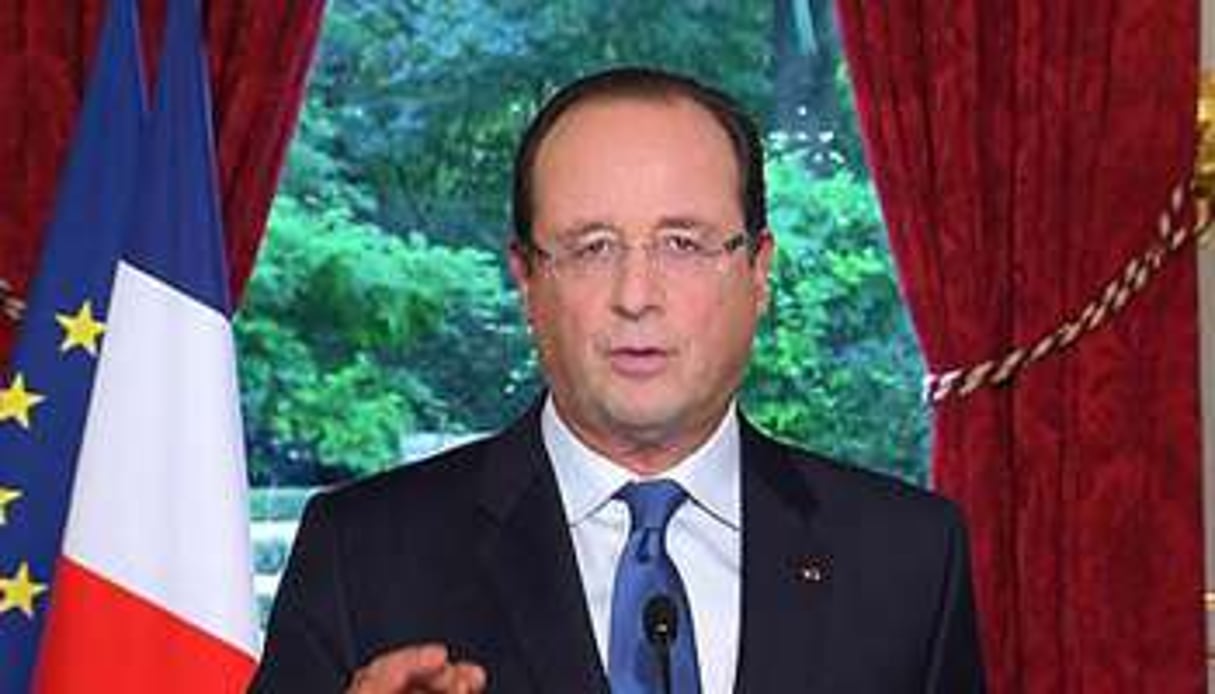 Capture vidéo de François Hollande à l’Elysée, le 19 octobre 2013. © AFP