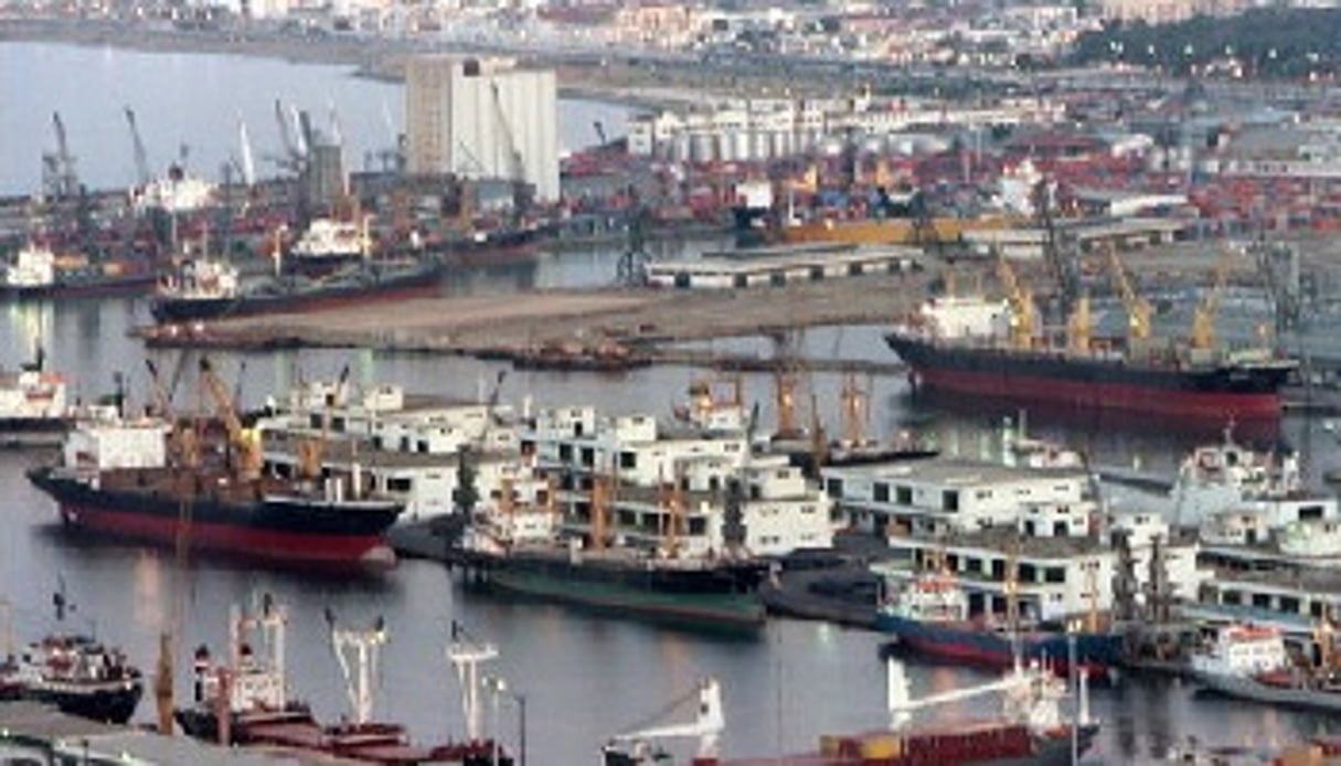 Au 1er semestre 2013, 6,77 millions de tonnes ont transité par le port d’Alger. © AFP