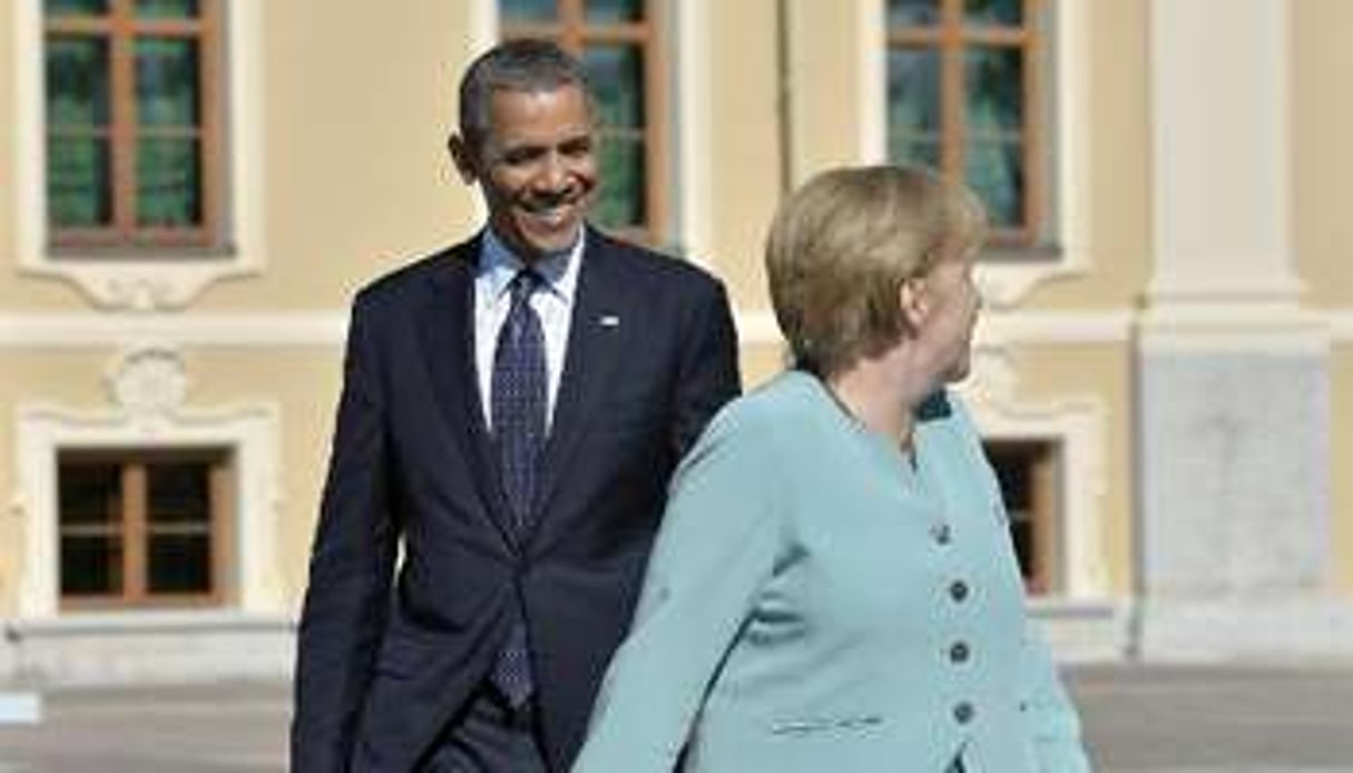 Barack Obama et Angela Merkel, le 6 septembre 2013 au G20 à Saint-Petersbourg. © AFP